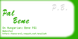 pal bene business card